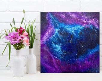 Galaxy Painting, Celestial Painting, Sky Painting, Home Decor, Trendy Wall Hanging, Gift for Him, Galaxy Artwork, Artwork for Him