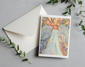 Angel Art Note Cards: Handmade Religious Card Set