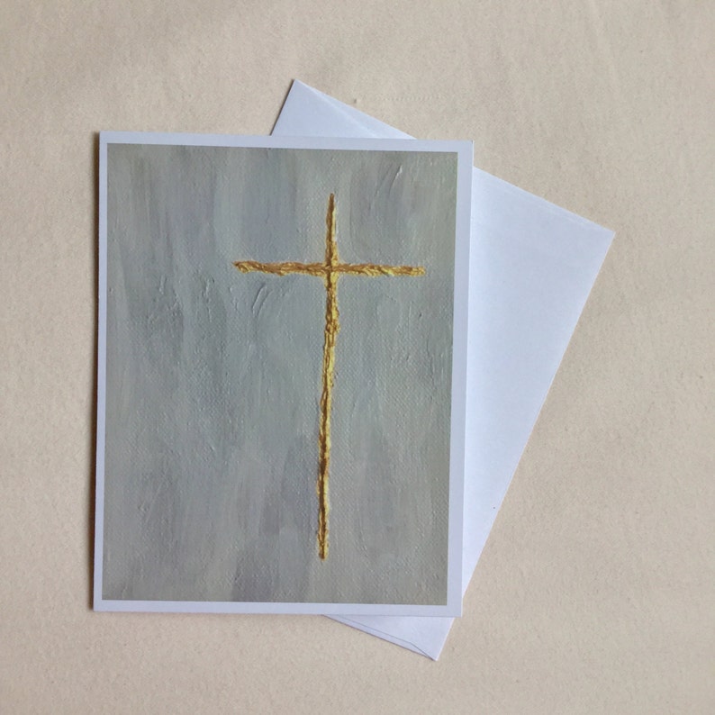 Original Religious Note Cards, Stationery Set, Cross Cards, Baptism Cards, Christian Cards, Sympathy Cards, Religious Stationery image 8