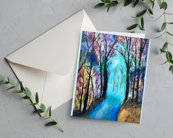 Watercolor Forest Note Card Set: Blank All Occasion Cards