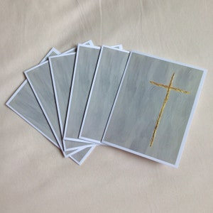 Original Religious Note Cards, Stationery Set, Cross Cards, Baptism Cards, Christian Cards, Sympathy Cards, Religious Stationery image 9