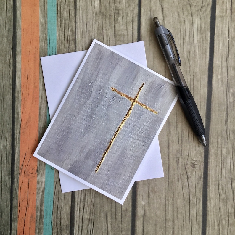 Original Religious Note Cards Stationery Set Cross Cards Etsy