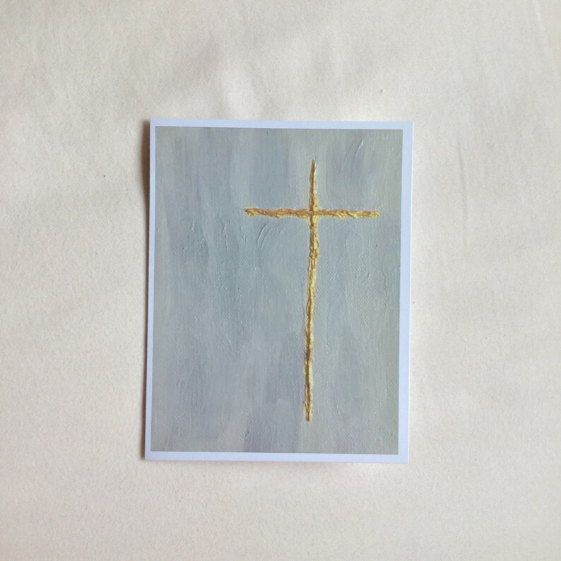 Original Religious Note Cards, Stationery Set, Cross Cards, Baptism Cards, Christian Cards, Sympathy Cards, Religious Stationery image 10