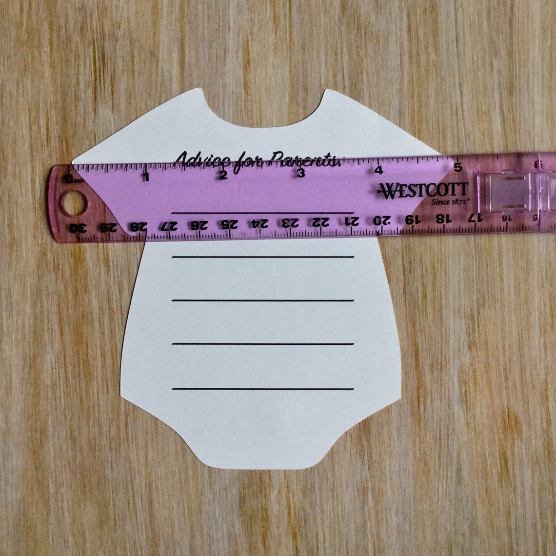 Onesie Cutout Advice for the New Parents Baby Shower Advice Etsy