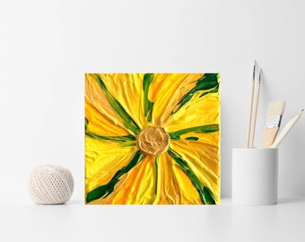 3D Flower Textured Abstract Flower Painting, Home Decor, Abstract Painting, Impasto Painting, Gift for Her, Canvas Wall Art, Wall Hanging