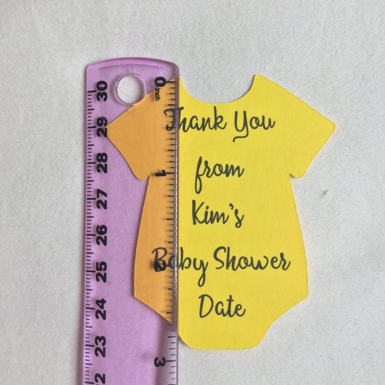 10 Baby Shower Thank You Tags Baby Onesie Cutouts Etsy