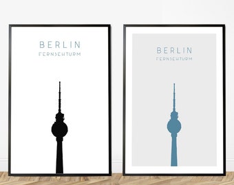 TV Tower Berlin Poster - Contemporary Berlin Print - Minimalist Berlin Wall Art - Original Travel Photography - Berlin City Illustration