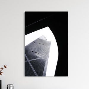 Bank of China Hong Kong Print - Black and White Fine Art Print - Hong Kong Home Decor - Monochrome Architecture Wall Art