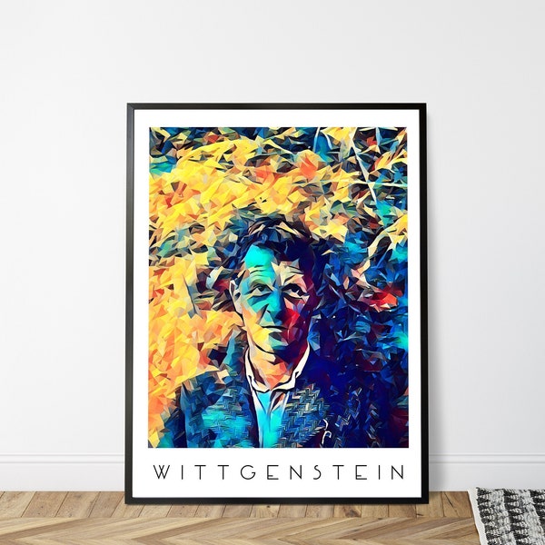 Ludwig Wittgenstein Poster - Wittgenstein Print - Philosophy Gift - Famous Philosopher Poster - Office Wall Art - Literature Home Decor