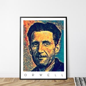 | d’affiches George Orwell | d’impression de littérature rétro Grand écrivain art mural | Cadeau littéraire