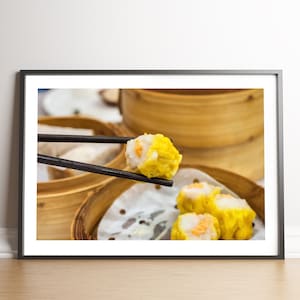 Póster de Siu Mai - Hong Kong Food Decor - Original Dim Sum Wall Art - Chinese Food Print - Asian Food Photography - Custom Kitchen Decor