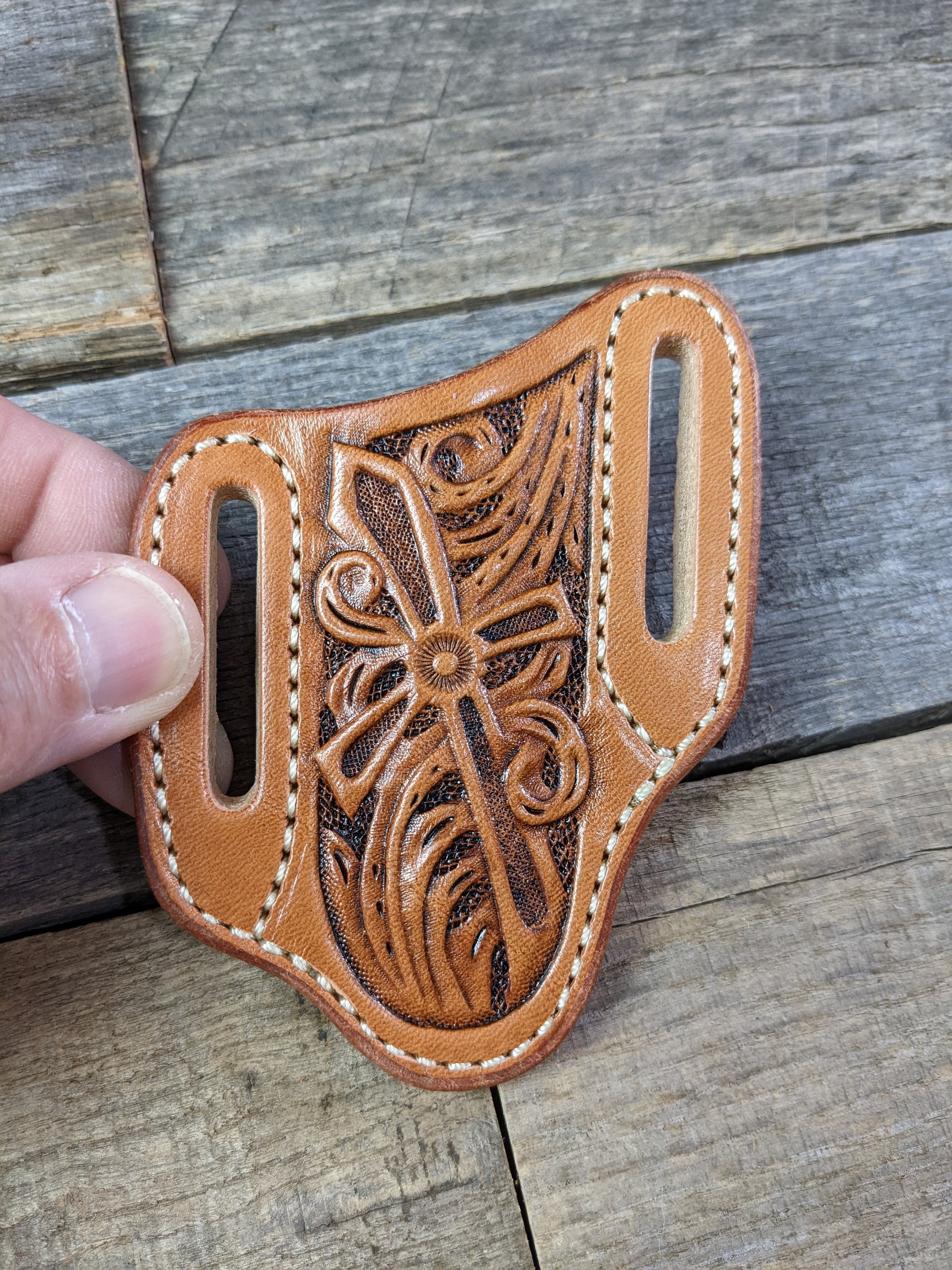 Exotic Skin Knife Sheath, Trapper Knife Sheath, Folding Knife Sheath