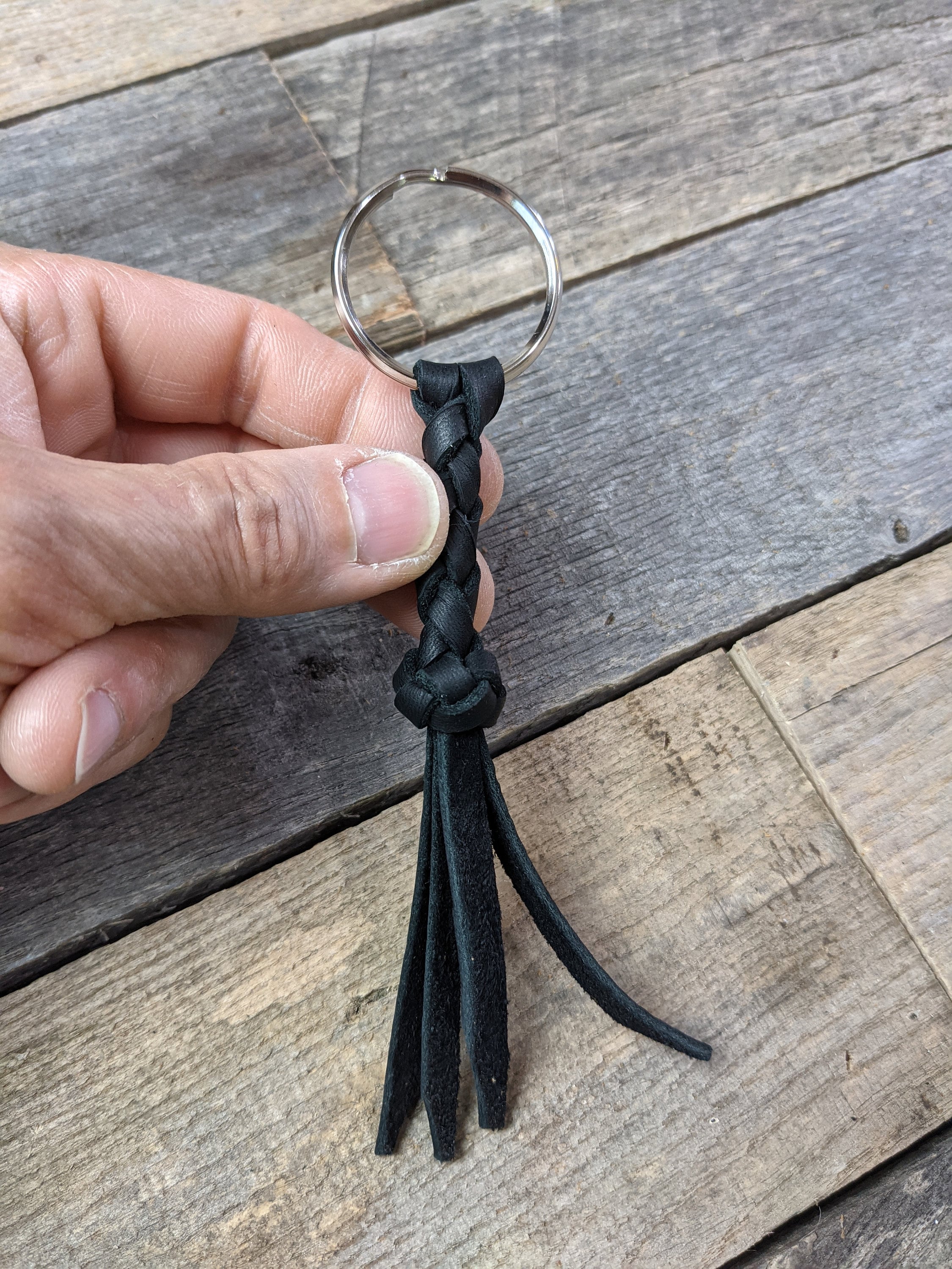 leather key fob