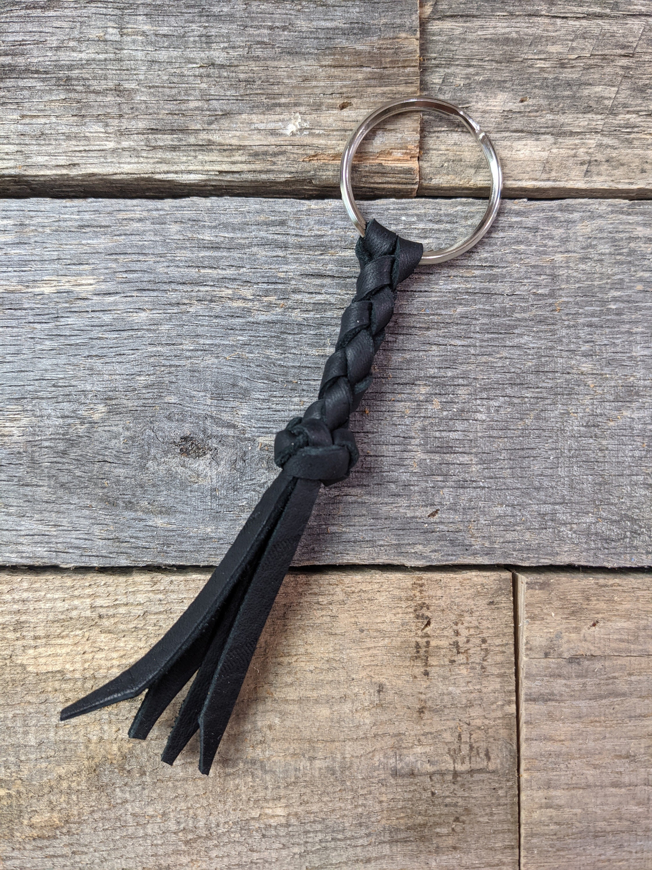 Blackout Heavy Duty Trigger Snap Key Clip Key Ring Black Leather Keychain  Bag Key Clip Belt Loop Clip Handmade Angel Leather Key Clip 