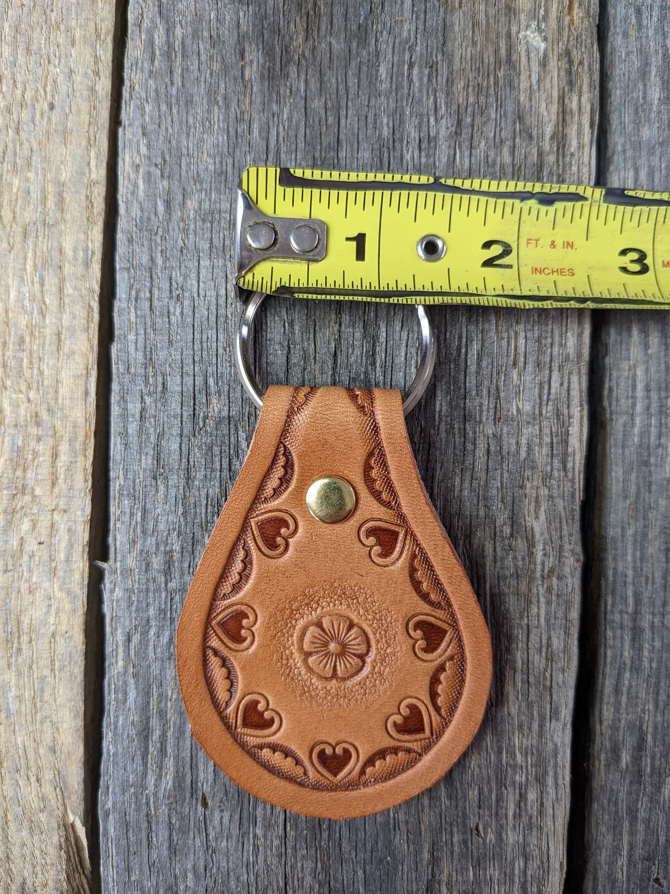 Wooden 3 1/2 ' Measuring Tape with Key Chain