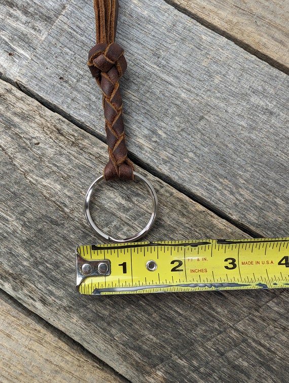Braided leather key fob deals
