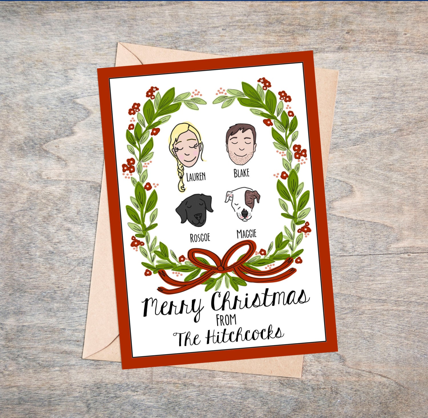 Custom Christmas Card Custom Holiday Card Custom Family Etsy