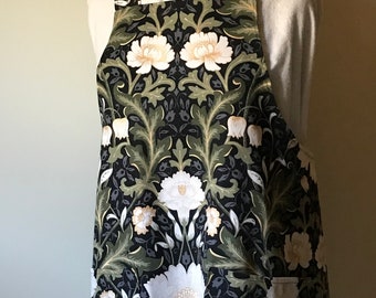 Floral Print JAPANESE 100% Cotton Apron/Made in America/Ready to Ship