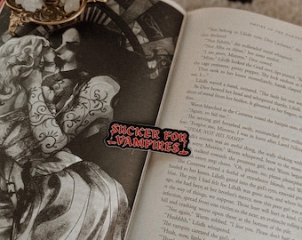Sucker For Vampires Sticker | Vampires | Vampire Lover | I Love Vampires | Bookish Vampire Kindle Sticker