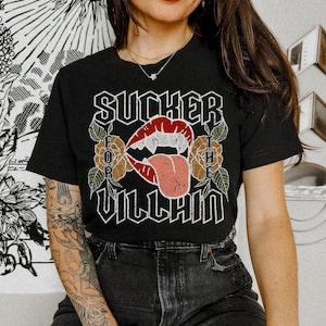 Sucker For The Villain Shirt | Villain Lover Shirt | Villains | Bookish Villains | Fantasy Villains | Bookish Merch