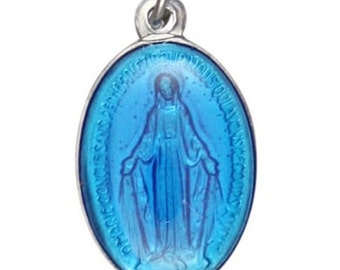Pack de 10 Medallas Milagrosas. Medalla Milagrosa. Medallas Milagrosas Azules, Medallas de Nuestra Señora Inmaculada. Medallas de Nuestra Señora. Medallas Azules de Nuestra Señora