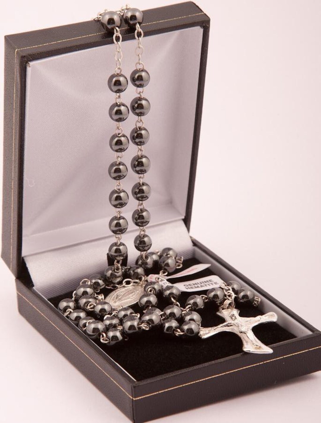 Sterling Silver Rosary Beads With Haematite Beads. A High Quality
