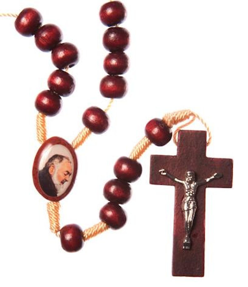 Padre Pio Rosary Beads. Strong Rope Cord Rosary Beads. Saint Etsy