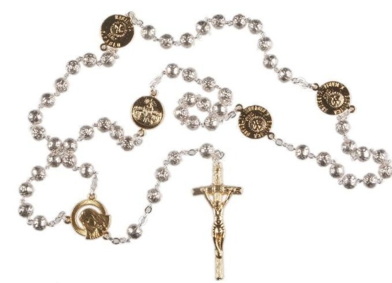 Vatican Rosary Beads. Each Pater Bead Has a Basilica of Rome - Etsy