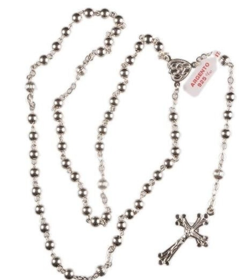 Sterling Silver Rosary Beads. Hand Made Sterling Silver Rosary Etsy