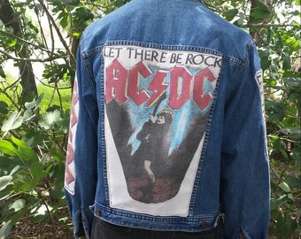 Acdc Denim Jacket | Etsy