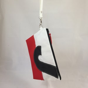 Bolsa de maquiagem Recycle Sail Sailcloth Clutch Bolsa de viagem Upcycling para mulheres