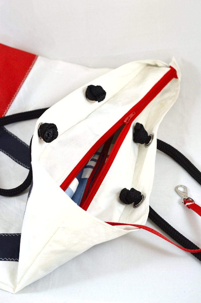 UPCYCLED Sailbag Large Tote Zipper Bag Recycled Sail Cordura Etsy