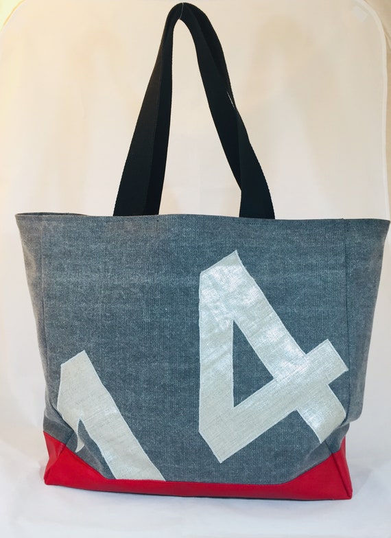 personalised canvas beach bag