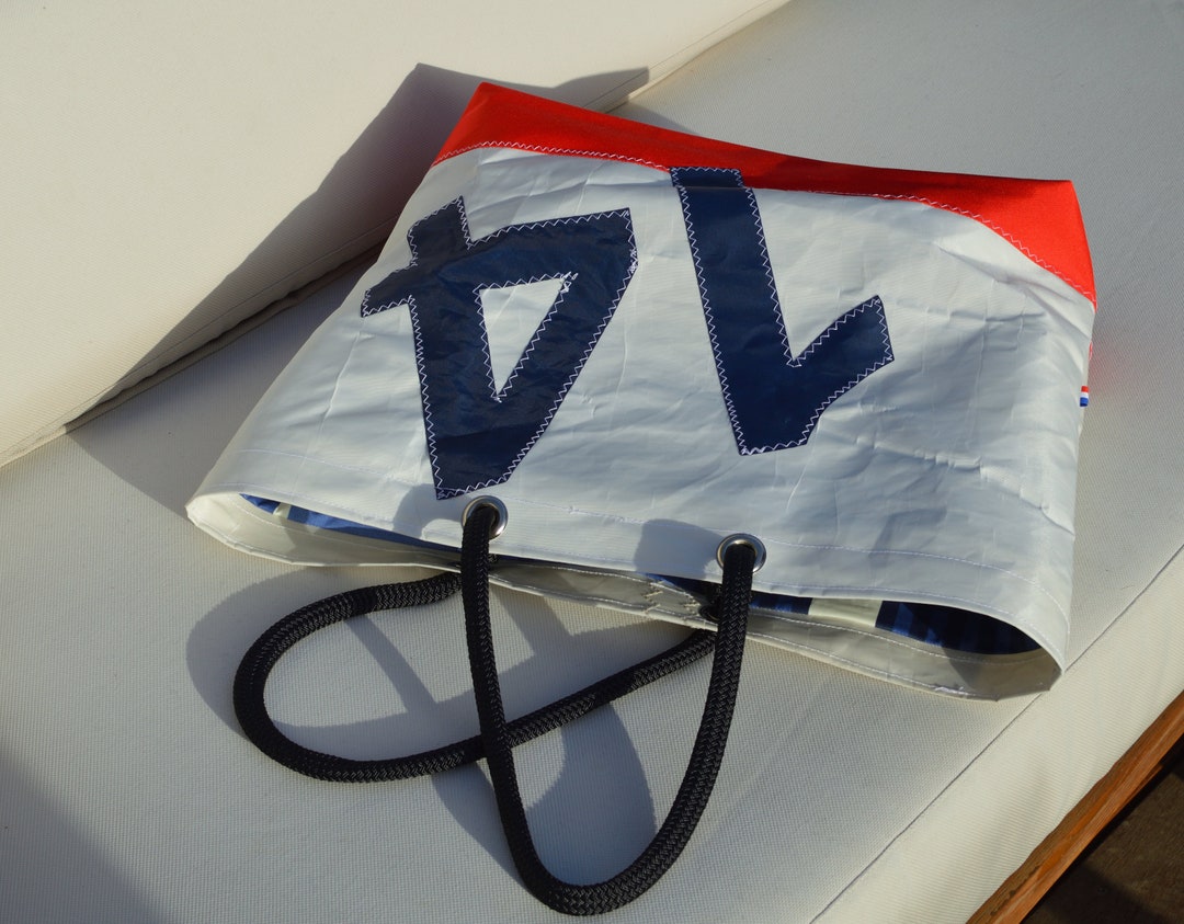Beach Bag Sailbag Personalised Recycled Bag Upcycled Sailcloth Tote