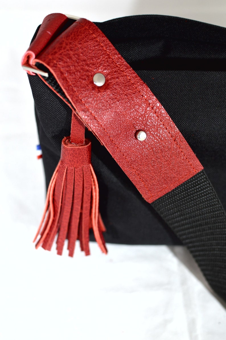 Canvas Leather Crossbody Bag Canvas Shoulder Bag Perfect Size Etsy