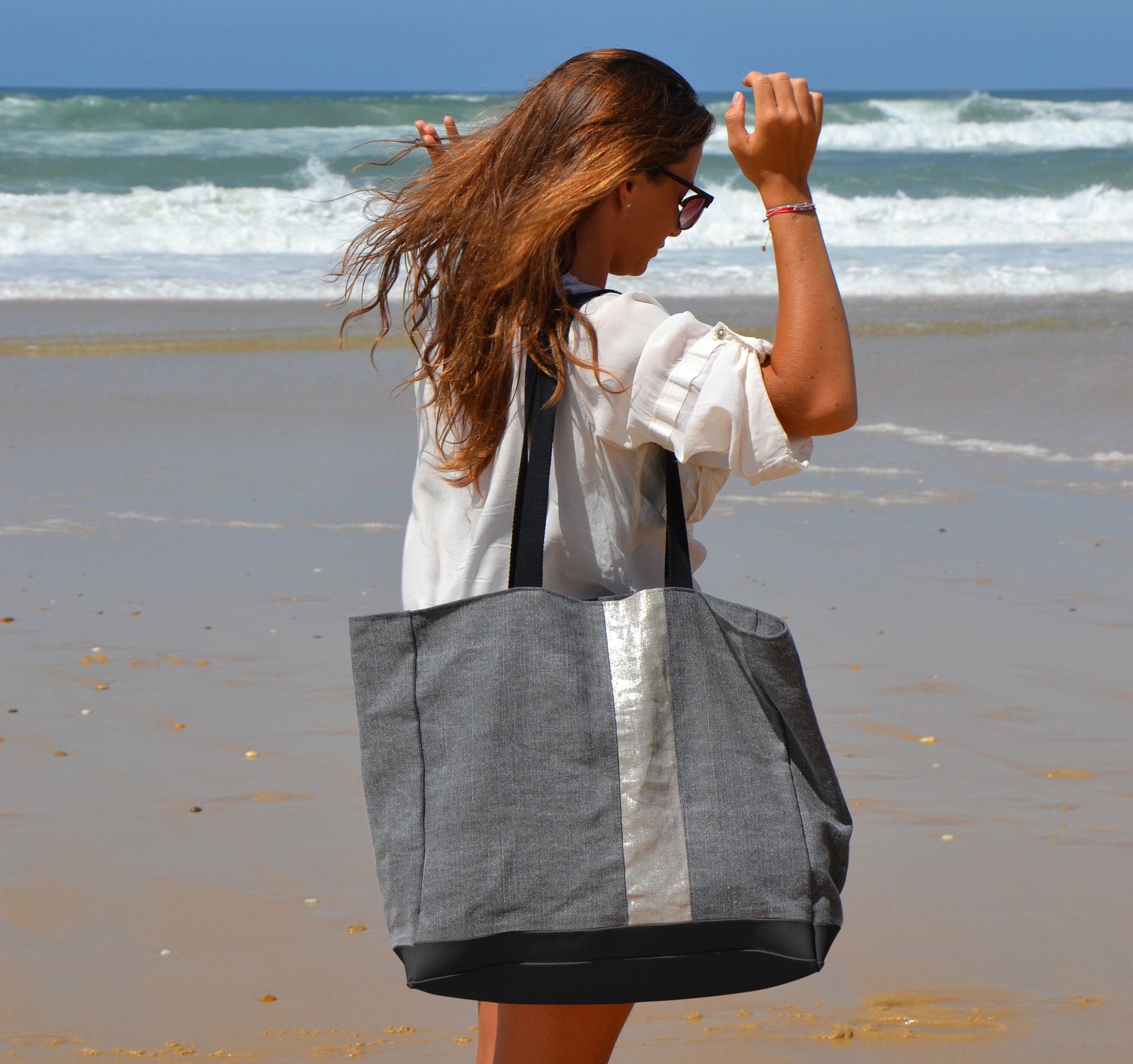 Large Tote Bag Canvas Beach Bag for Woman Travel Bag Carry on Etsy UK