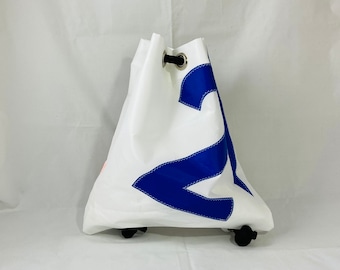 Upcycled Sailcloth Drawstring Bag Personalised Gift