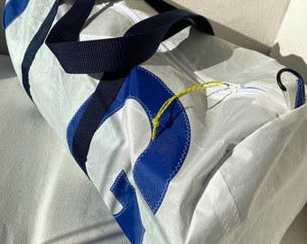 Bolsa esportiva personalizada de tecido reciclado para vela, bolsa esportiva com desperdício zero, bolsa de viagem, presente personalizado