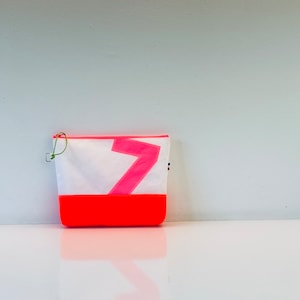 NEON Upcycled Sail Makeup Bag Toiletry Bag Cosmetic Case Travel Shaving Bag sailcloth