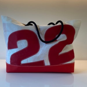 SEA BAG Upcycled Bag Handcrafted Recycled Sail Beach Travel Tote Women