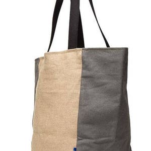 TOTE BAG Canvas Woman Shoulder Bag Beach Bag Linen Tote Bag Water Resistant Bottom and Lining Diaper bag Gift for her Christmas Gift image 2