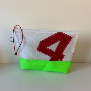 NEON Upcycled Sail Makeup Bag Toiletry Bag Cosmetic Case Travel Shaving Bag sailcloth