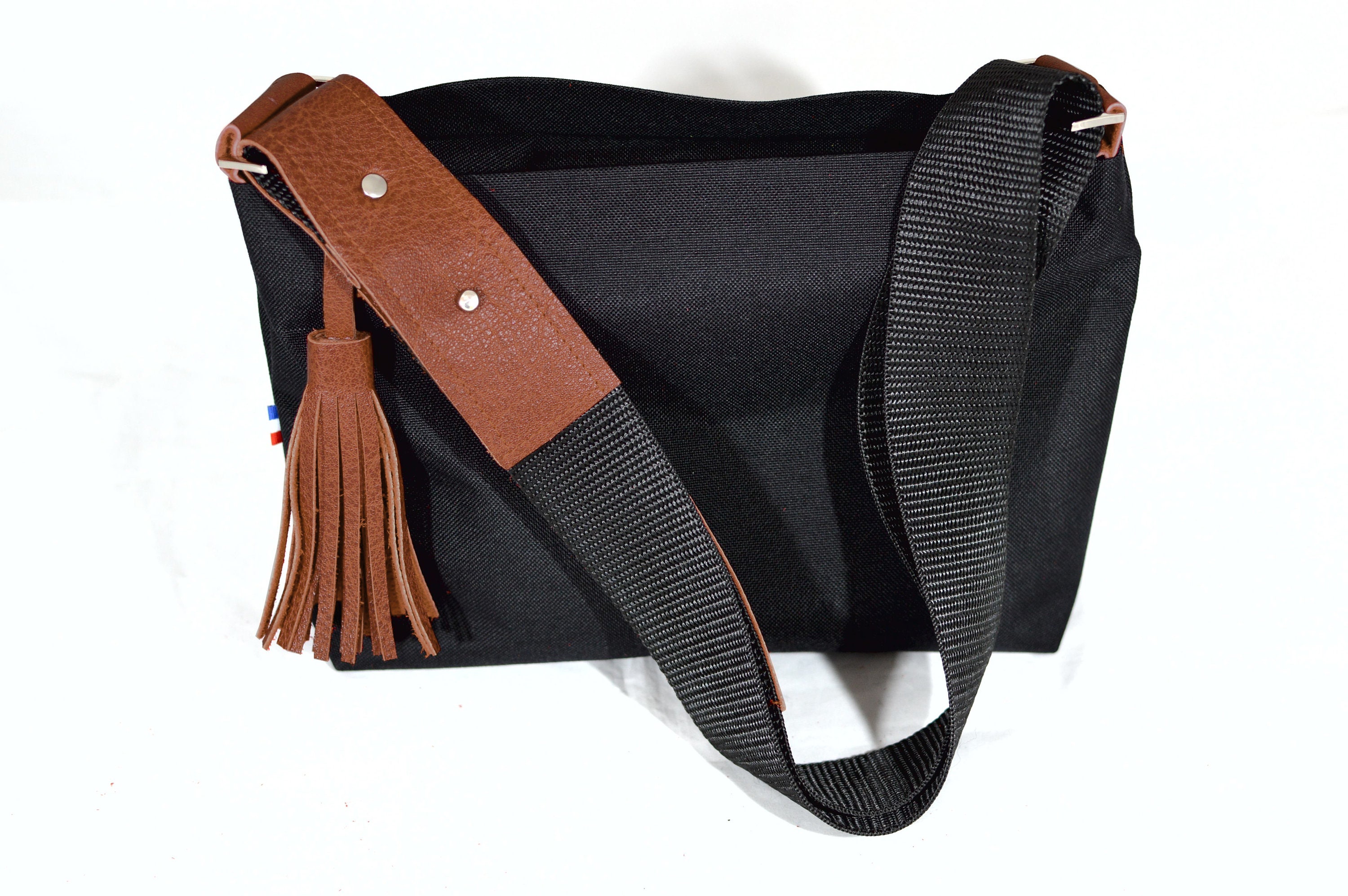 Canvas Leather Crossbody Bag Canvas Shoulder Bag Perfect Size Etsy