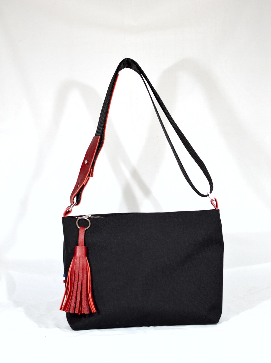 Canvas Leather Crossbody Bag Canvas Shoulder Bag Perfect Size Etsy