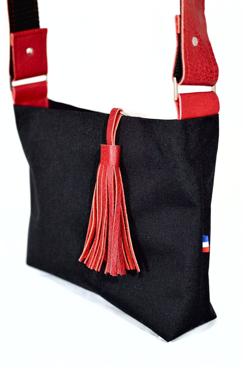 Canvas Leather Crossbody Bag Canvas Shoulder Bag Perfect Size Etsy