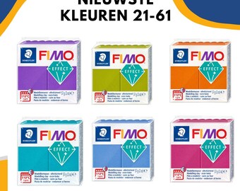 Nieuwste kleuren Fimo 21-61 -- 6 stuks