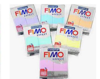 Fimo soft effect serie 6 kleuren pastel