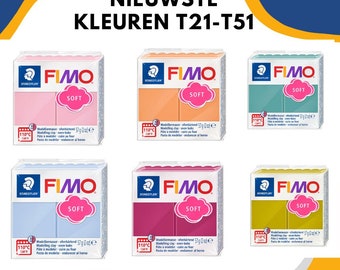 Nieuwste kleuren Fimo t 21-t 61 -- 6 stuks