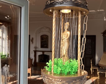 Lámpara de aceite colgante de la diosa de la lluvia I Remake inspirado en los años 60 I Estilo gótico