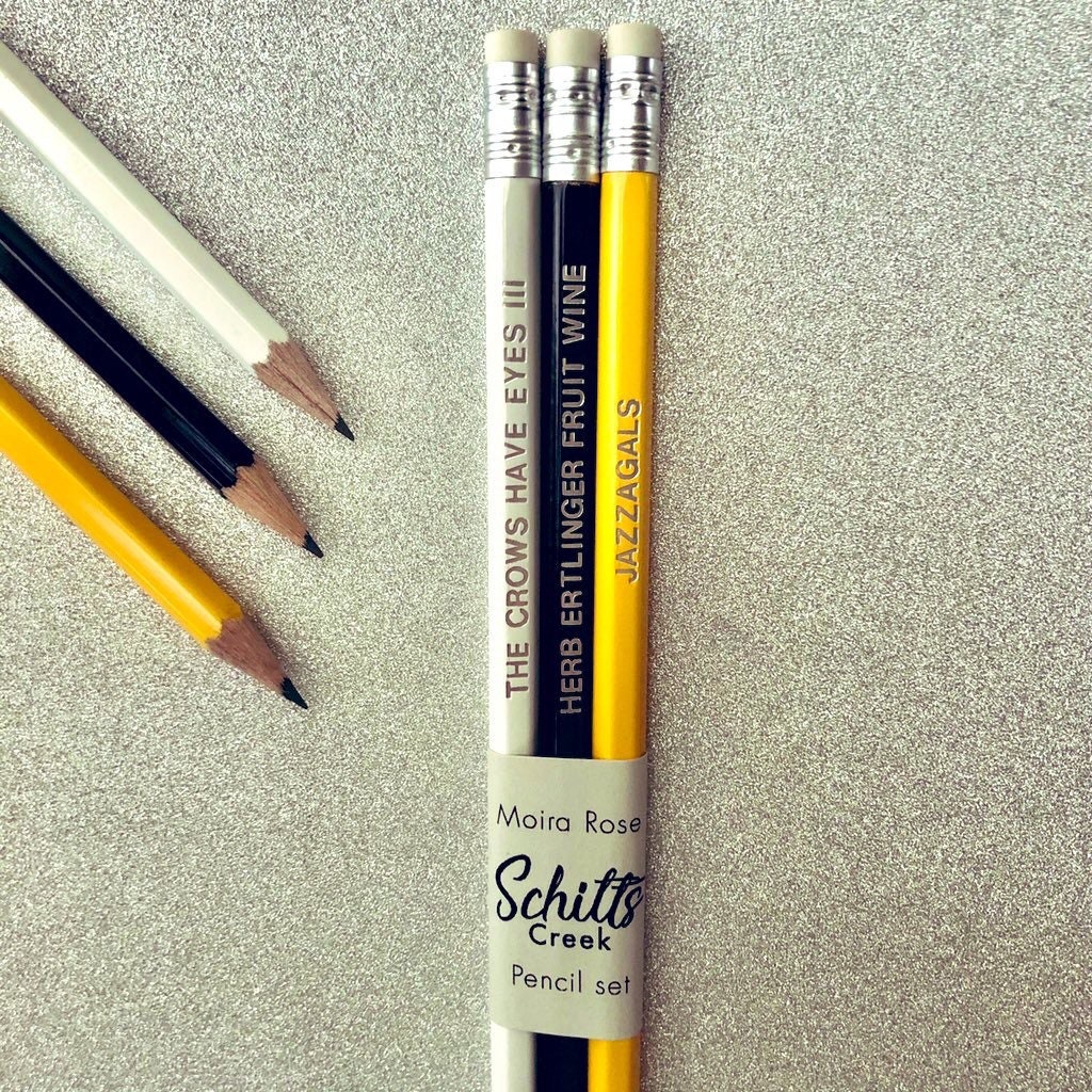 Schitts Creek Pencil set Moira Jazzagals/Herb Ertlinger / Etsy
